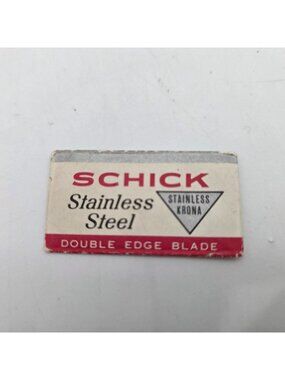 Schick Stainless Steel Double Edge Razor Blade In Original Packaging Made In USA